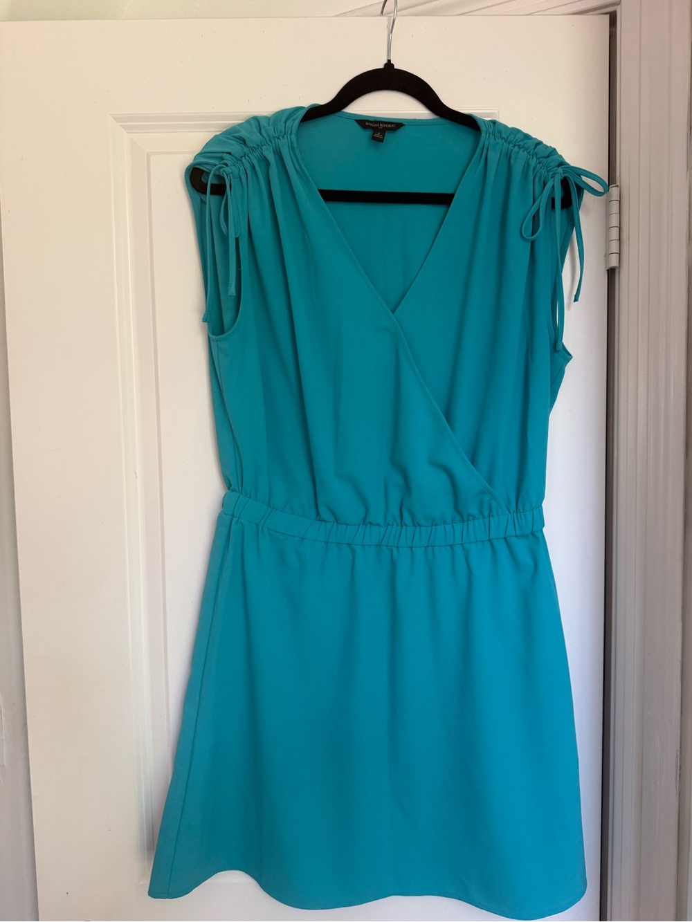 Banana Republic Teal Sleeveless V-Neck Mini Dress